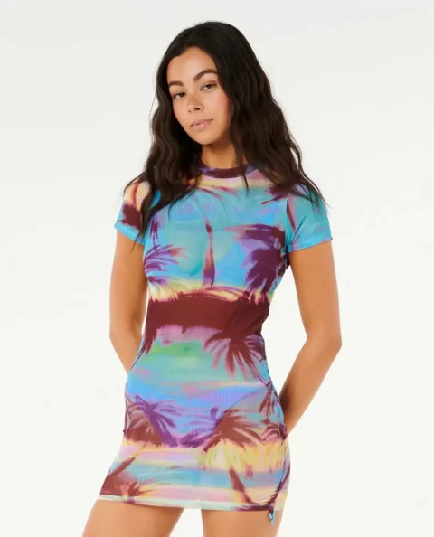 Rip Curl Bikini Tops Hidden Isles Mesh Swim Tee Women - Image 5