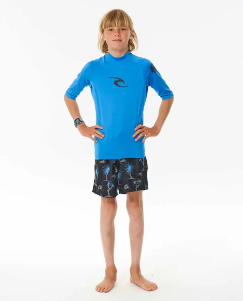 Rip Curl Brand Wave Uv Short Sleeve Rash Guard Kids Rash Guards & Vest - Image 4