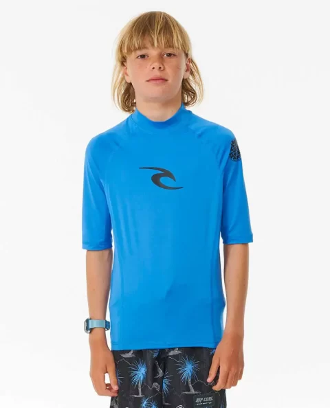 Rip Curl Brand Wave Uv Short Sleeve Rash Guard Kids Rash Guards & Vest