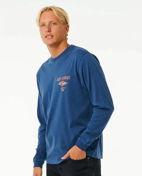 Rip Curl Fade Out Icon Long Sleeve Tee Tees & Tanks Mens - Image 2