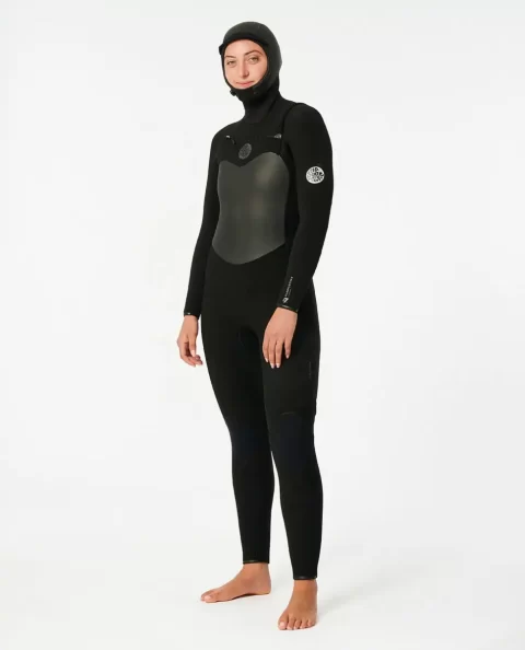 Rip Curl Fullsuits Women Women's Flashbomb 5/4 Hooded Chest Zip Fullsuit Wetsuit - Image 2