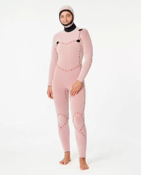 Rip Curl Fullsuits Women Women's Flashbomb 5/4 Hooded Chest Zip Fullsuit Wetsuit - Image 4