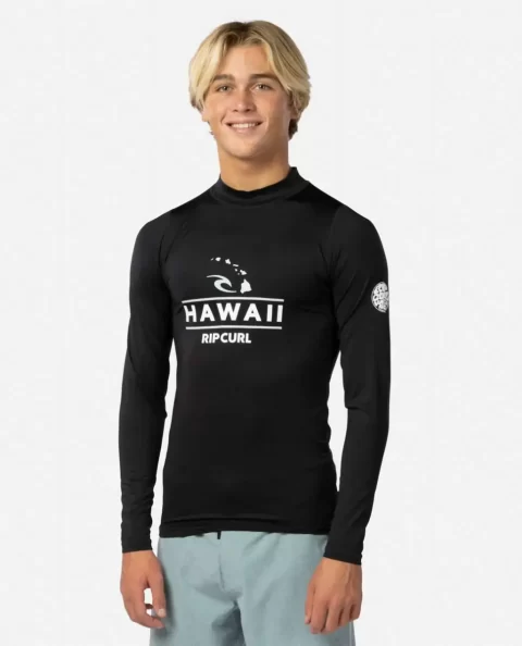 Rip Curl Hawaii Long Sleeve Performance Fit Pf Rash Guard Mens Rash Guards - Image 4