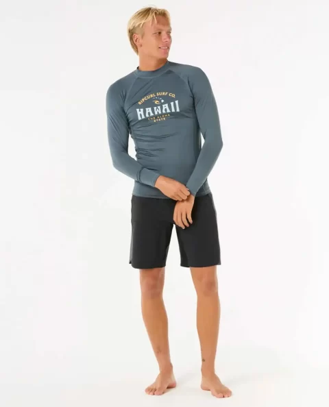 Rip Curl Hawaii Upf Performance Long Sleeve Rash Guard Mens Rash Guards - Image 4