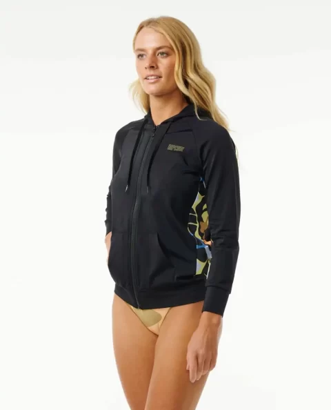 Rip Curl High Tide Uv Zip Through Long Sleeve Rash Vest Rash Guards Women - Image 2
