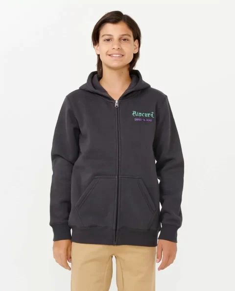 Rip Curl Hoodies & Fleece Shred Till Dead Zip Through Fleece Kids