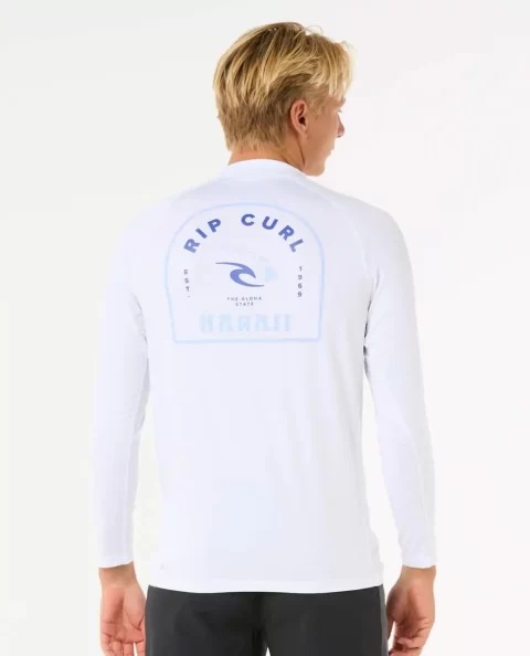 Rip Curl Island Vibe Upf Long Sleeve Rash Guard Mens Rash Guards - Image 3
