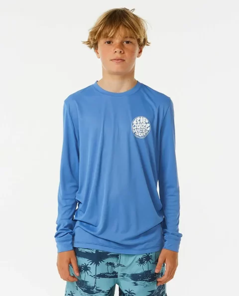 Rip Curl Kids Rash Guards & Vest Icons Surflite Uv Long Sleeve Rash Vest - Image 2
