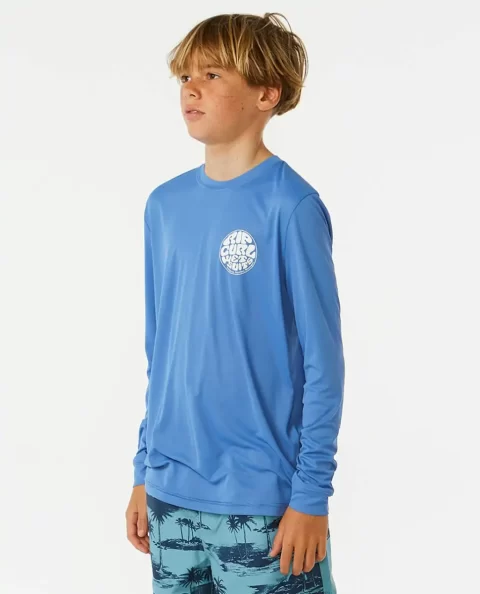 Rip Curl Kids Rash Guards & Vest Icons Surflite Uv Long Sleeve Rash Vest - Image 4