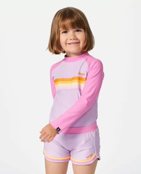 Rip Curl Kids Rash Guards & Vest Rainbow Tide Long Sleeve Rash Vest