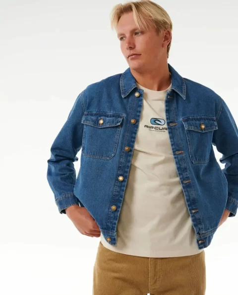 Rip Curl Mens Classic Surf Denim Trucker Jacket Jackets