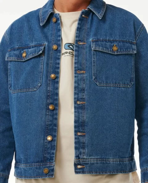 Rip Curl Mens Classic Surf Denim Trucker Jacket Jackets - Image 5
