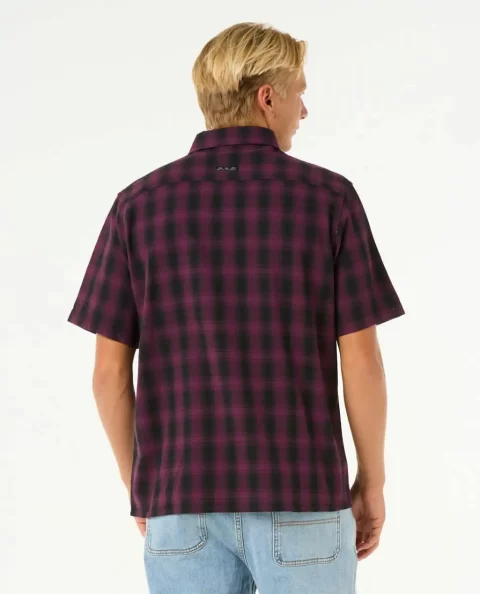 Rip Curl Mens Raw Energy Short Sleeve Plaid Shirt Shirts & Flannels - Image 3