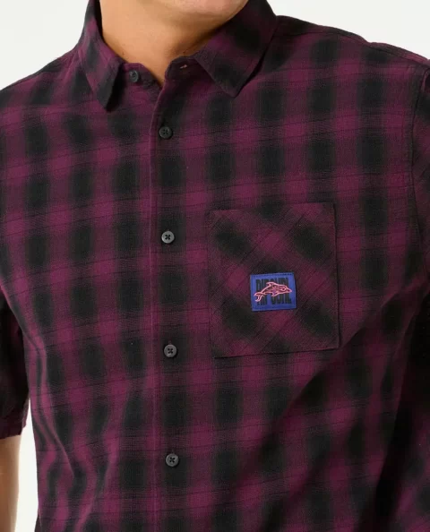 Rip Curl Mens Raw Energy Short Sleeve Plaid Shirt Shirts & Flannels - Image 5