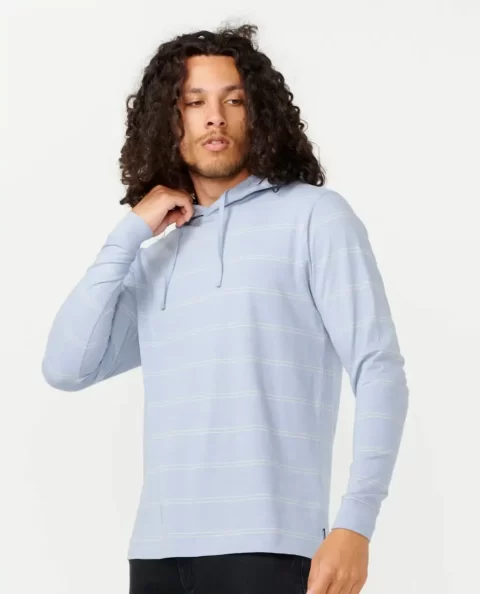 Rip Curl Mens Tees & Tanks Plain Stripe Hooded Tee - Image 2