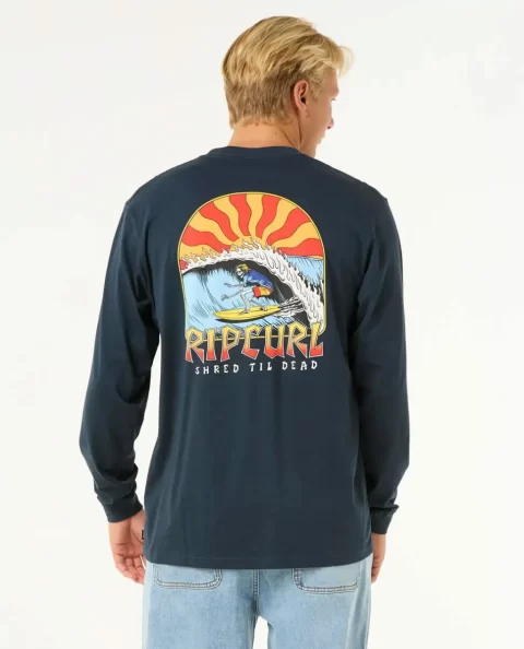 Rip Curl Mens Tees & Tanks Shred Til Long Sleeve Tee - Image 3