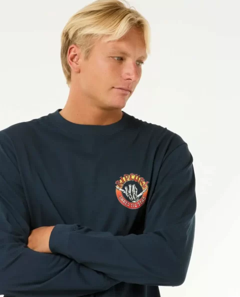Rip Curl Mens Tees & Tanks Shred Til Long Sleeve Tee