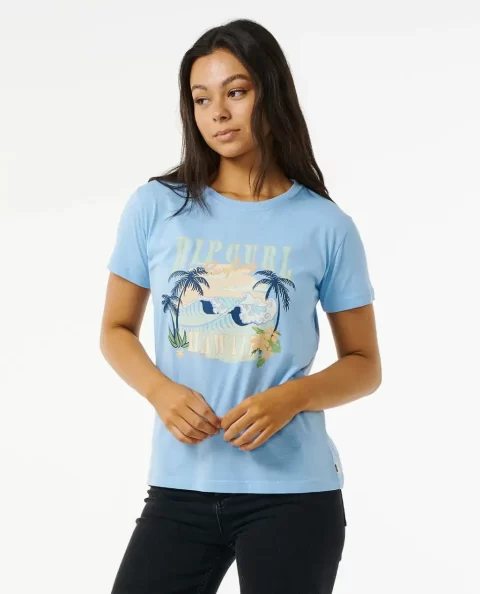 Rip Curl Paradise Palms Standard Tee Women Tees & Tanks - Image 2