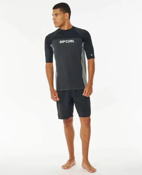 Rip Curl Rash Guards Drive Uv Short Sleeve Rash Vest Mens - Image 4