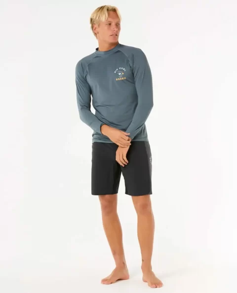 Rip Curl Rash Guards Island Vibe Upf Long Sleeve Rash Guard Mens - Image 4