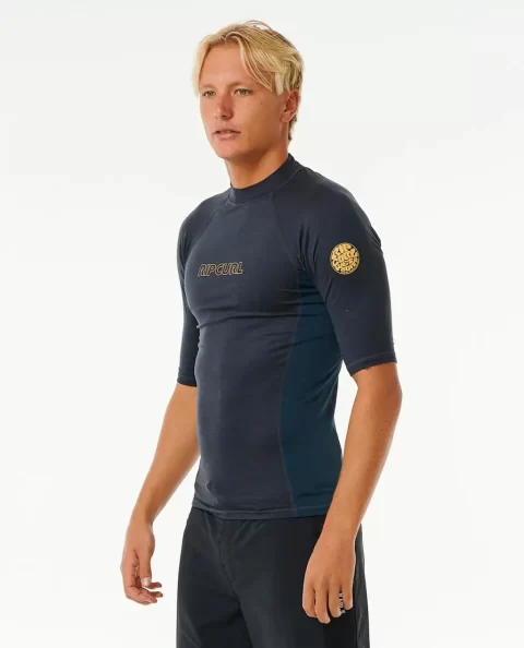 Rip Curl Rash Guards Mens Dawn Patrol Uv Short Sleeve Rash Guard - Image 2