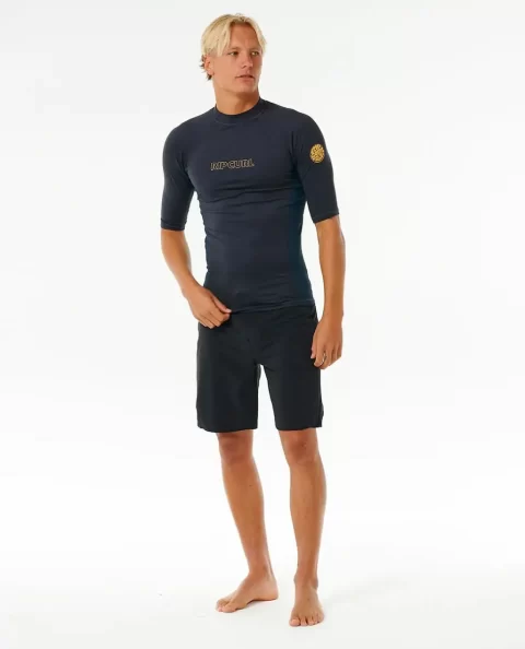 Rip Curl Rash Guards Mens Dawn Patrol Uv Short Sleeve Rash Guard - Image 4