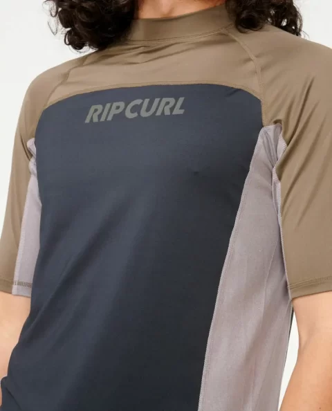 Rip Curl Rash Guards Mens Drive Uv Short Sleeve Rash Vest - Image 5