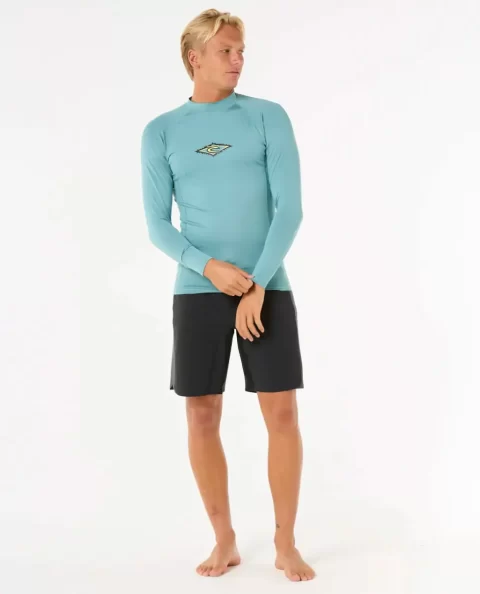 Rip Curl Rash Guards Mens Raw Energy Upf Perf Long Sleeve Rash Guard - Image 4