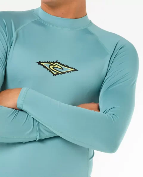 Rip Curl Rash Guards Mens Raw Energy Upf Perf Long Sleeve Rash Guard - Image 5