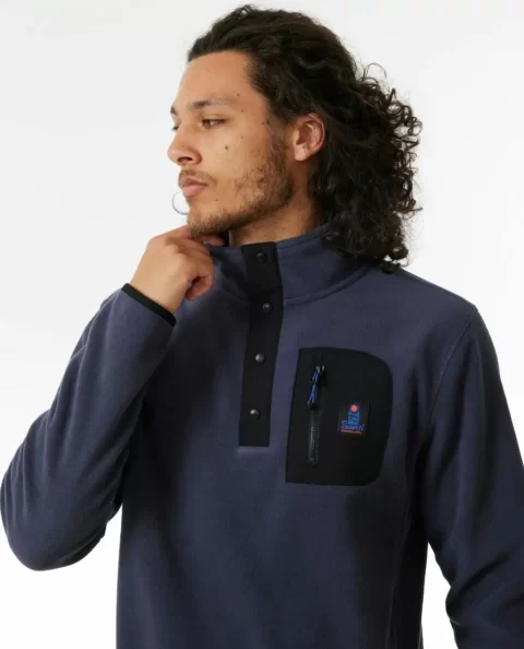Rip Curl Search Polar Fleece Crew Hoodies & Fleece Mens - Image 5