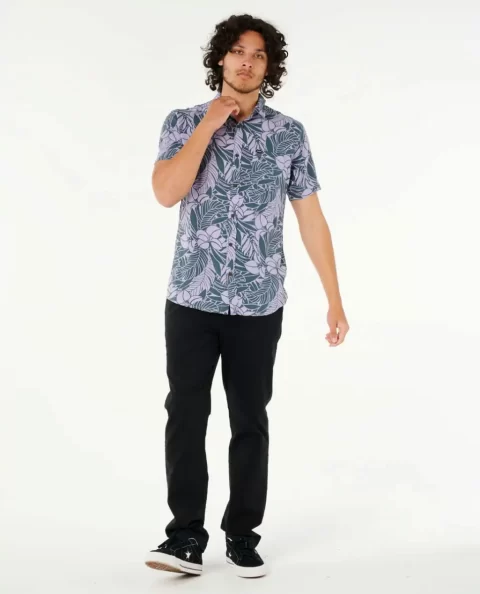 Rip Curl Shirts & Flannels Fun Times Floral Short Sleeve Shirt Mens - Image 4
