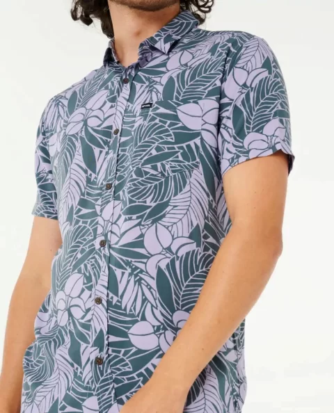 Rip Curl Shirts & Flannels Fun Times Floral Short Sleeve Shirt Mens - Image 5
