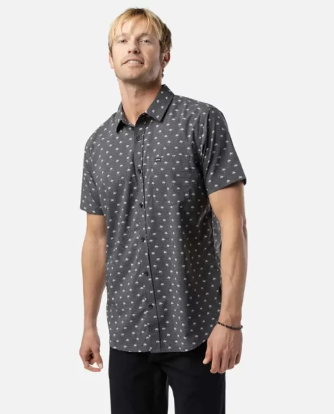 Rip Curl Shirts & Flannels Mens Fun Times Tech Short Sleeve Shirt - Image 4