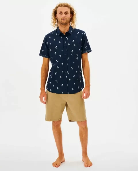 Rip Curl Shirts & Flannels Mens Paradise Palms Short Sleeve Shirt - Image 4