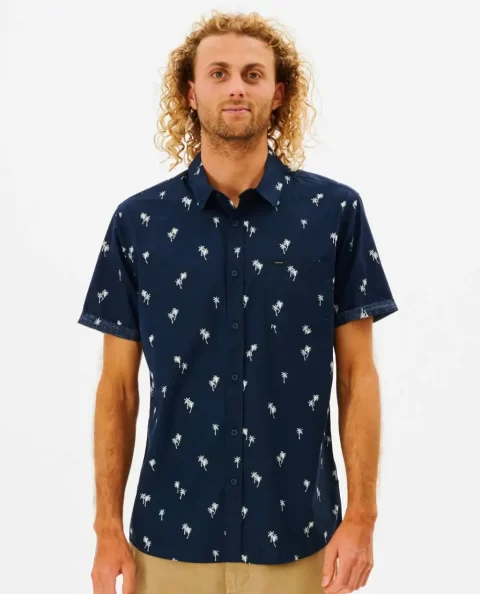 Rip Curl Shirts & Flannels Mens Paradise Palms Short Sleeve Shirt - Image 5