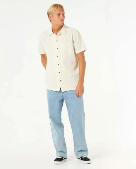 Rip Curl Shirts & Flannels Raw Energy Stripe Short Sleeve Shirt Mens - Image 4