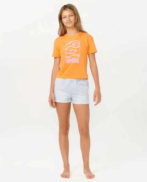 Rip Curl Tops & Tees Kids Sun Sol Logo Crop Tee - Image 4