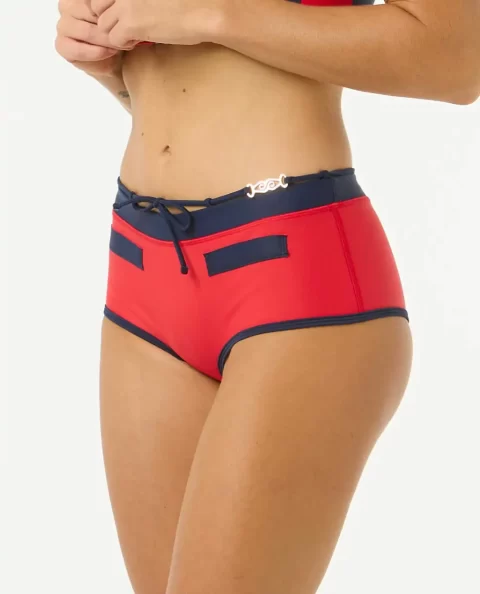Rip Curl Women Bikini Bottoms Noughties Low Rise Victoria Vergara Short - Image 2