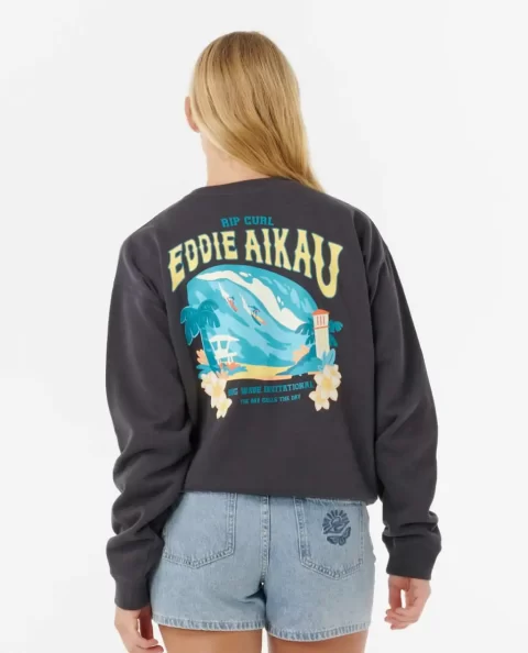 Rip Curl Women Eddie Would Go The Bay Crew Hoodies & Fleece - Image 2