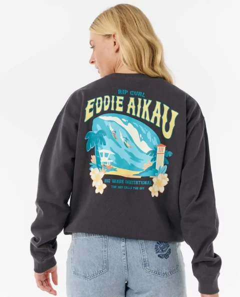 Rip Curl Women Eddie Would Go The Bay Crew Hoodies & Fleece - Image 5