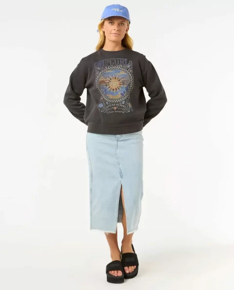 Rip Curl Women Luna Relaxed Crew Hoodies & Fleece - Image 4