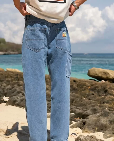 Rip Curl X Abrand A5 Baggy Jeans Larry Pants Mens - Image 2