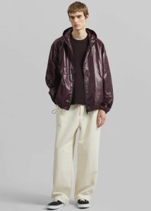 Risbury Glossed Hooded Jacket - Dark Plum Purple Outerwear Men The Frankie Shop - Image 2