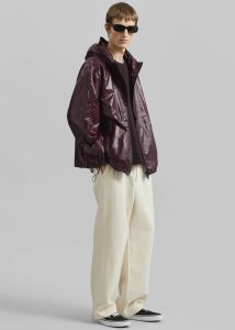 Risbury Glossed Hooded Jacket - Dark Plum Purple Outerwear Men The Frankie Shop - Image 5