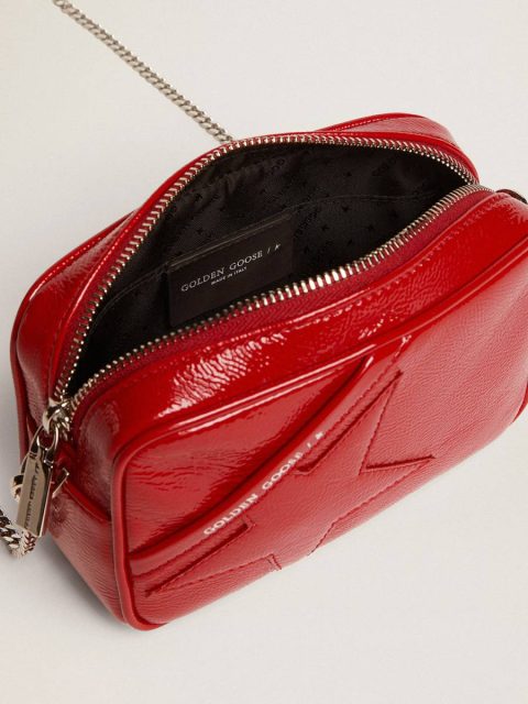 Ruby Red Women's Mini Star Bag In Red Painted Leather With Tone-On-Tone Star Women Crossbody Bags Golden Goose - Image 4