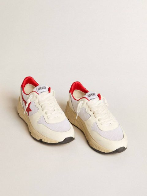Running Sole Ltd In White Nappa And Nylon With A Red Leather Star Running Sole Golden Goose Women - Image 2