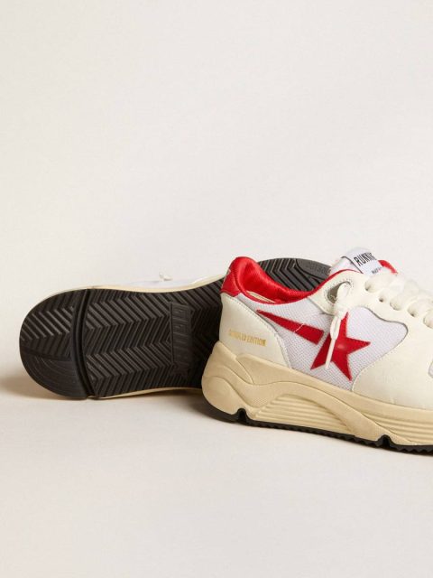 Running Sole Ltd In White Nappa And Nylon With A Red Leather Star Running Sole Golden Goose Women - Image 3