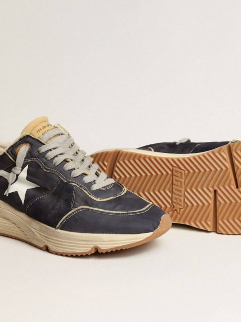 Running Sole Running Sole In Blue Nylon With White Printed Star Men Golden Goose - Image 3
