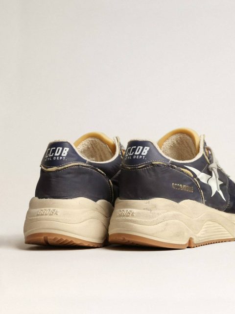 Running Sole Running Sole In Blue Nylon With White Printed Star Men Golden Goose - Image 4
