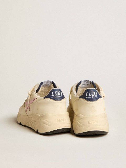 Running Sole Women's Running Sole In Nappa Leather With Pink Leather Star And Blue Leather Heel Tab Golden Goose Women - Image 4